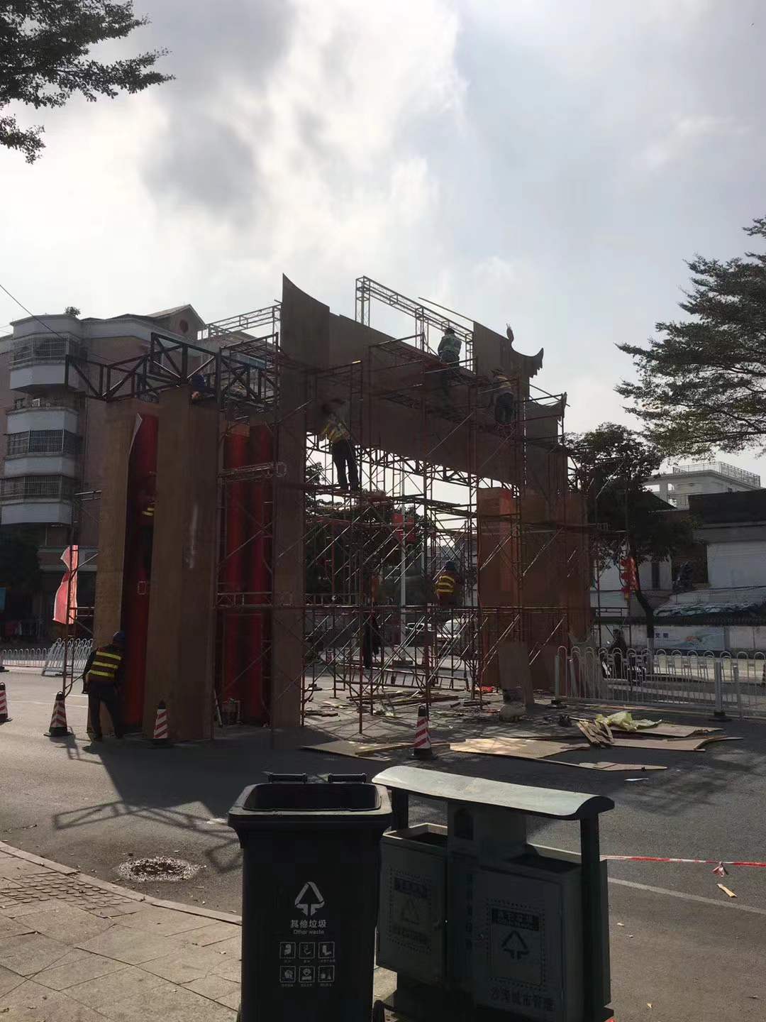 迎春花市门楼设计制作施工项目